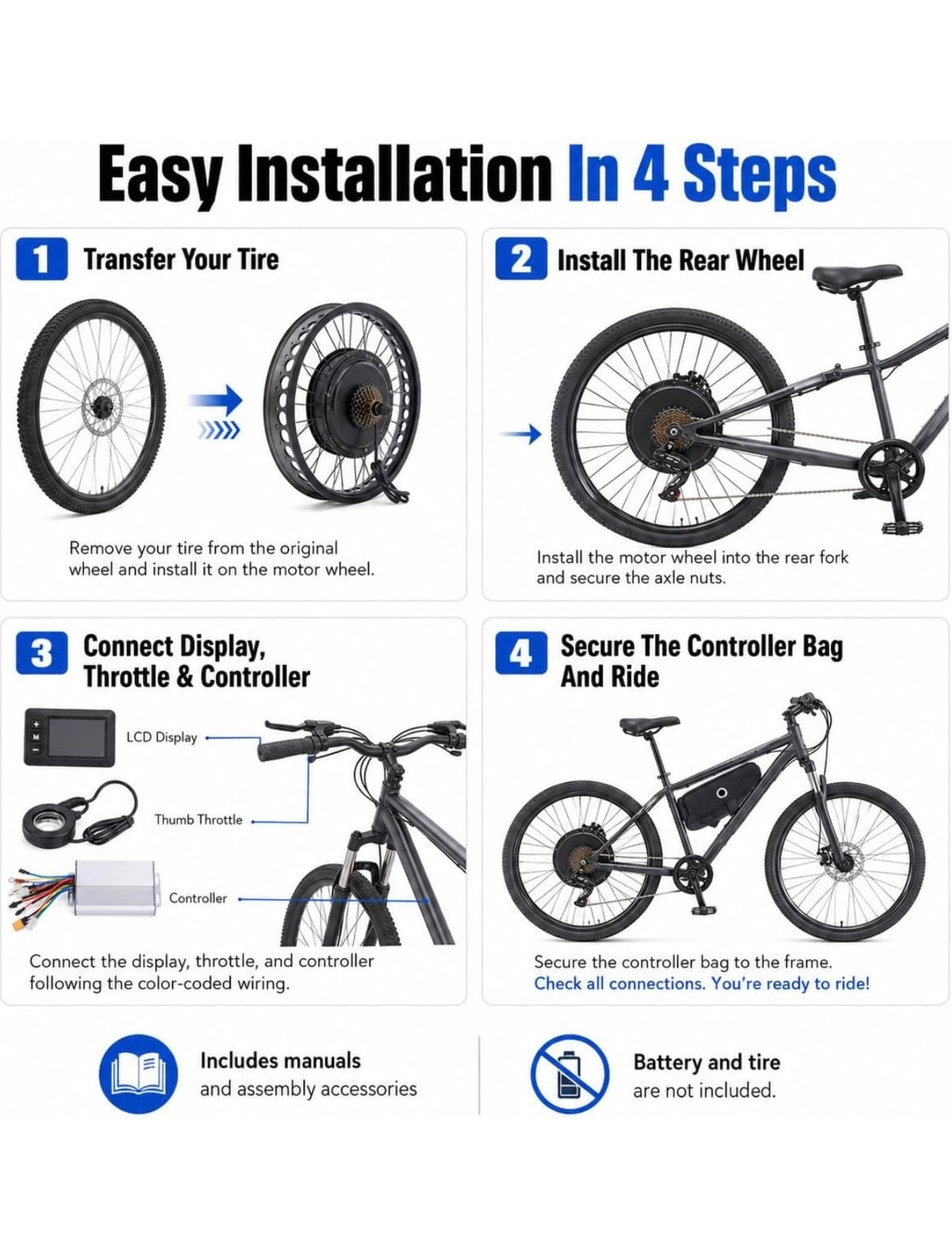 48v 2000w 20 x 4 Tire Sleeper Kit